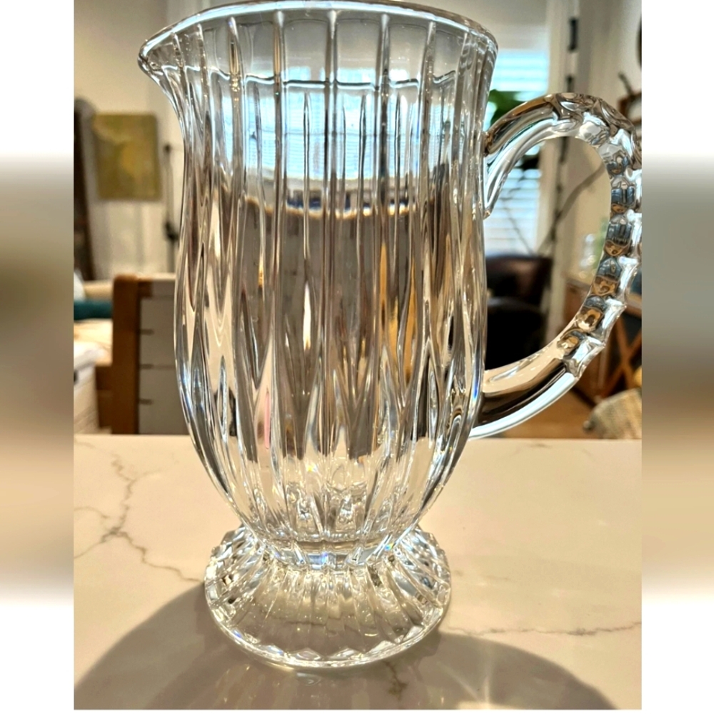 Mikasa PARK LANE Crystal Pitcher 8" Heavy Vase Vintage